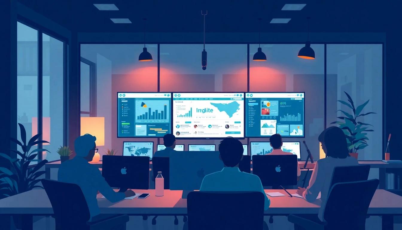 Agency team managing social media for a multi-location franchise brand